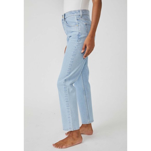 Free People Light Blue Straight Leg Jeans - Picture 3 of 6